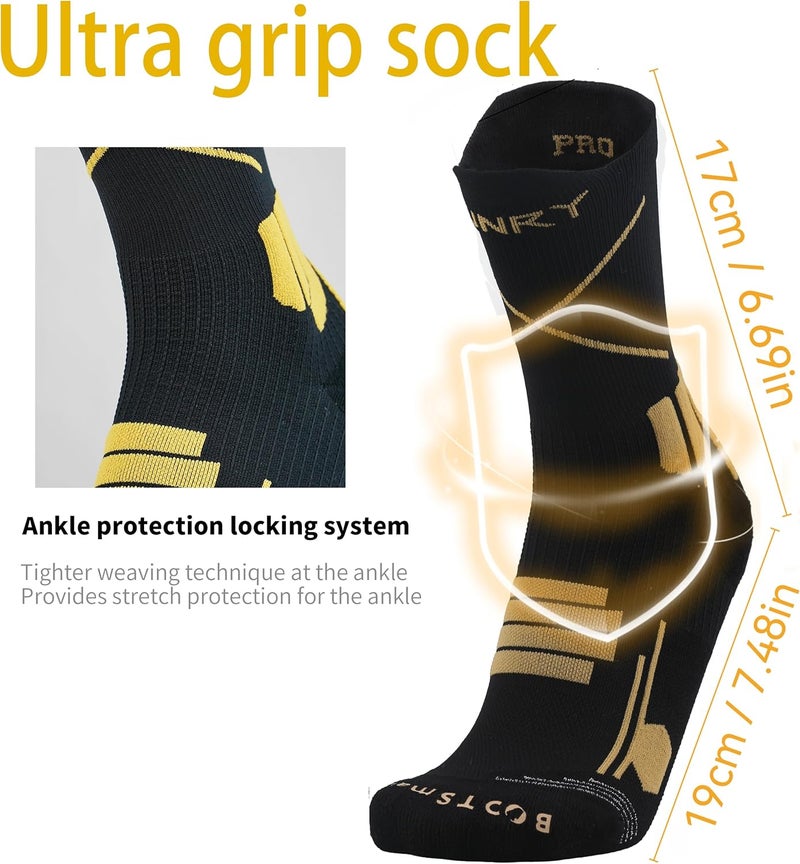 FUNRY Store Grip Socks Soccer for Men&Women,Non-Slip Soccer Socks,Elite Compression Socks for Running Basketball （ men's size 6-11） - Image 2
